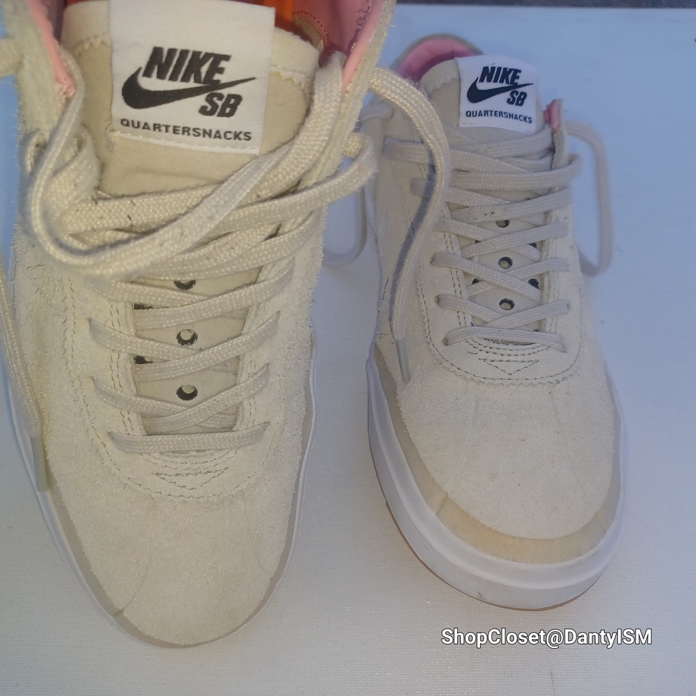 Nike SB Bruin Hyperfeel Quartersnacks sneakers in birch and space pink - Picture 7 of 16